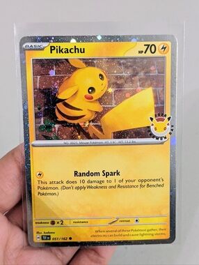 ⚡ Pikachu Pokemon Card ⚡ Pokemon Day 2026 Cosmos Foil Holo Promo Card
